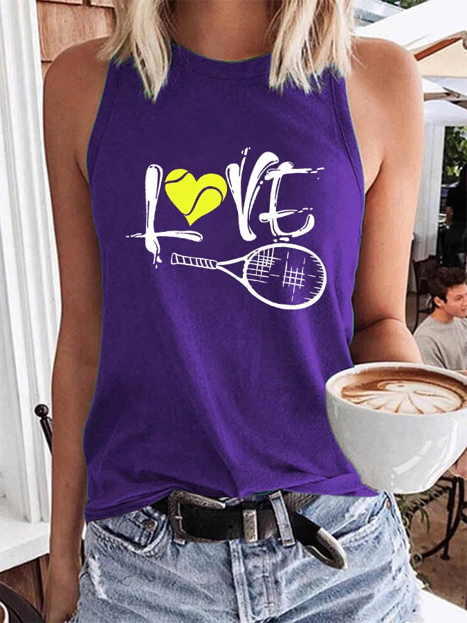 Women's Tennis Lovers Printed Tank Top