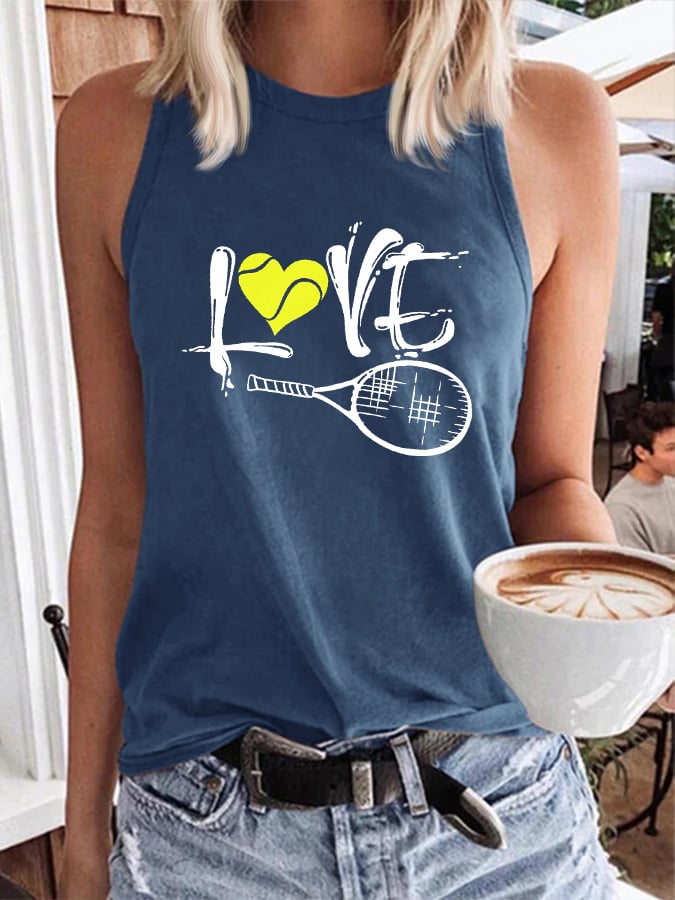Women's Tennis Lovers Printed Tank Top