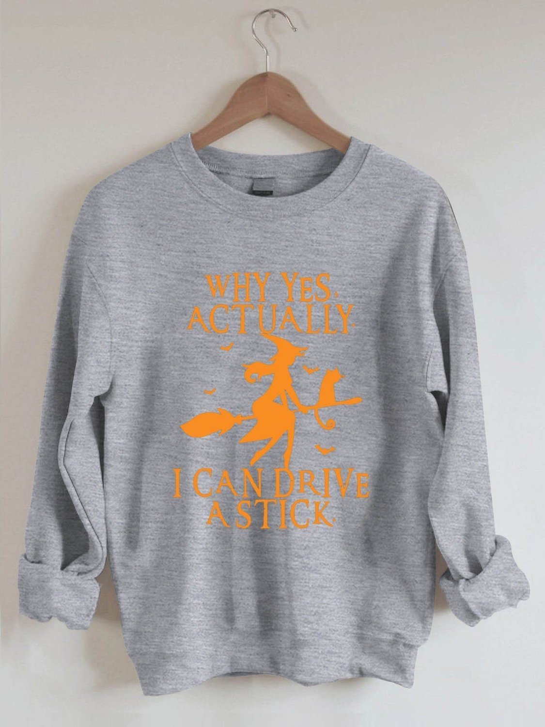 Why Yes Actually I Can Drive A Stick Halloween Sweatshirt