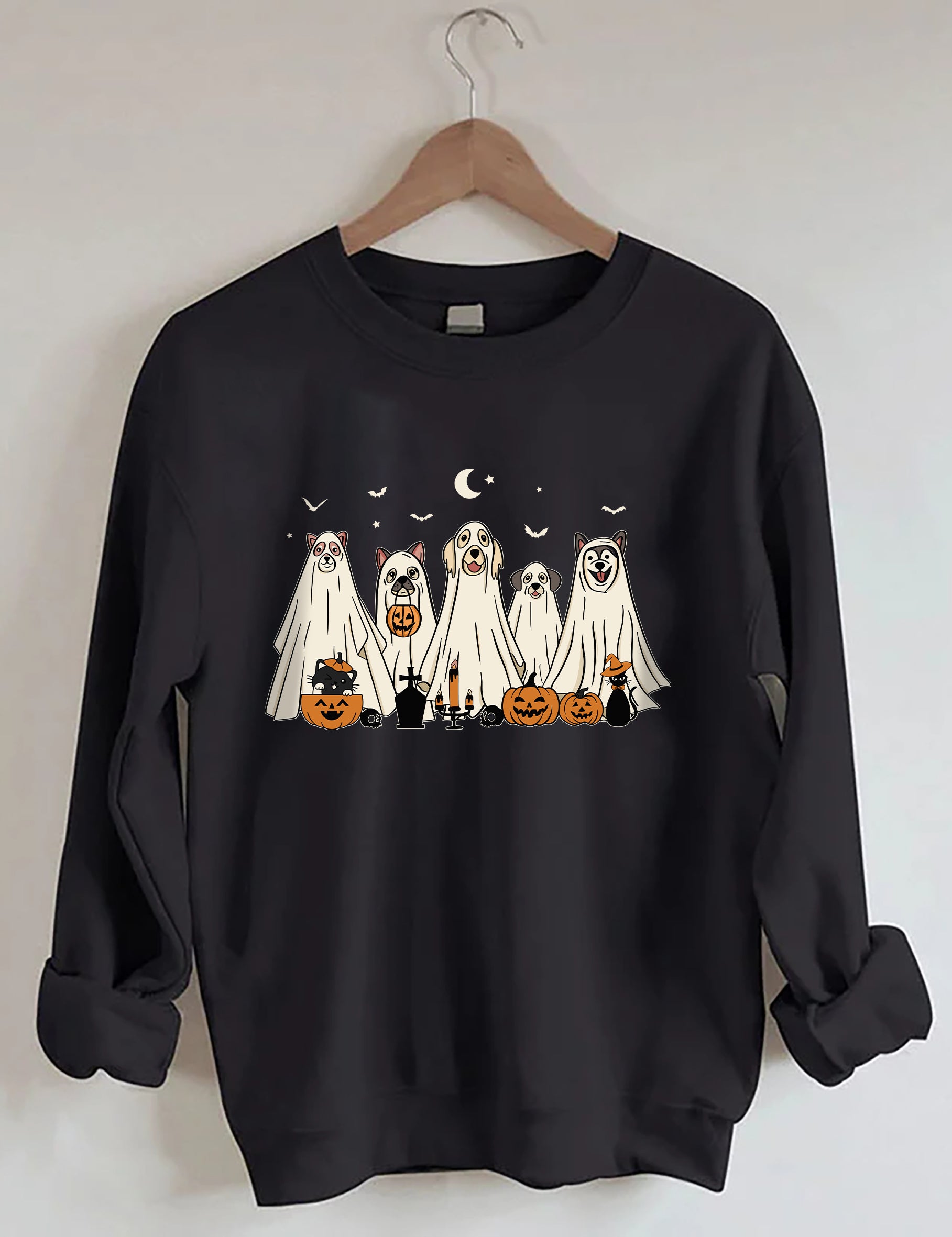 Halloween Ghost Dog Sweatshirt