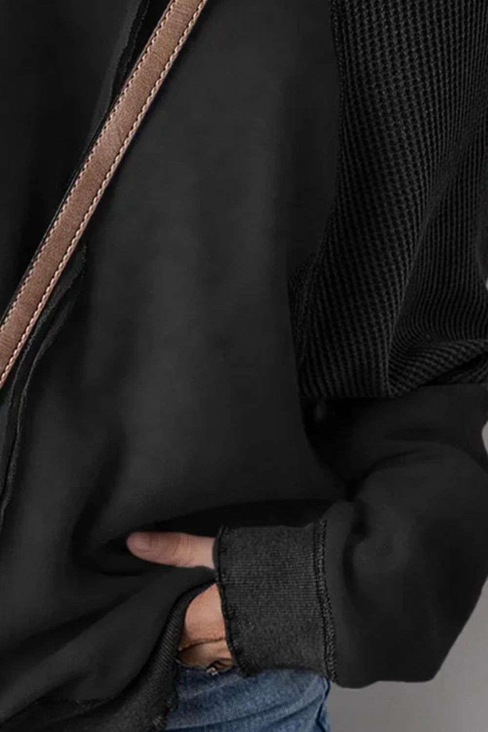 The Raven Waffle Seam Sweatshirt (Expanded Colors)