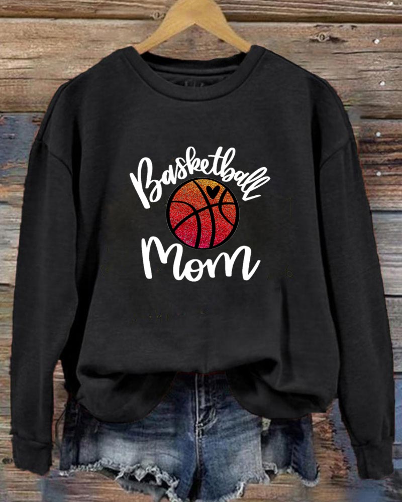 Basketball Mom Crewneck Sweatshirt