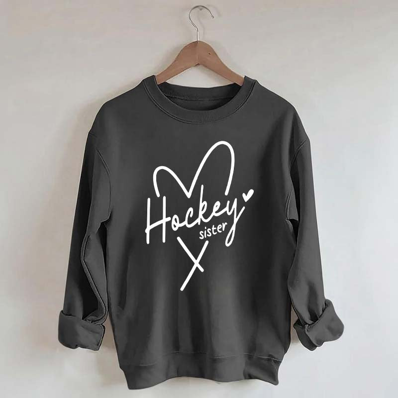 Hockey Sister Heart Sweatshirt