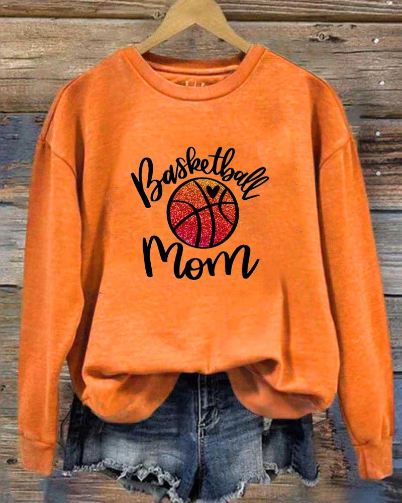 Basketball Mom Crewneck Sweatshirt