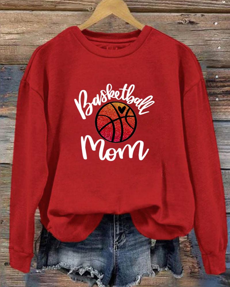 Basketball Mom Crewneck Sweatshirt