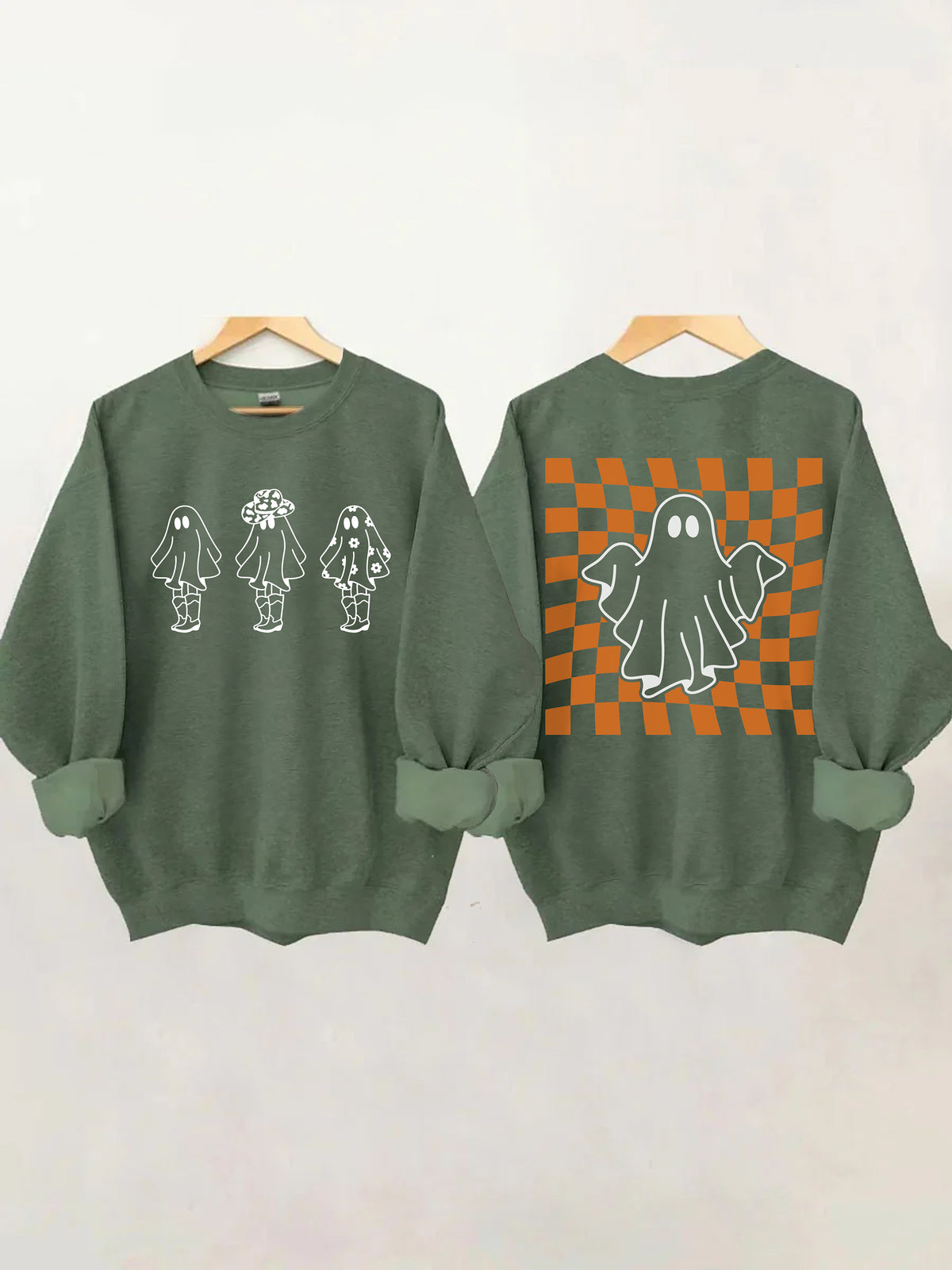 Ghost Outline Spooky Season Sweatshirt