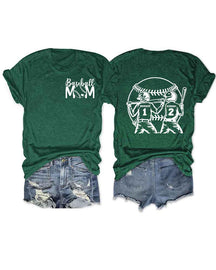 Personalized Baseball Mom 2 Boys T-Shirt