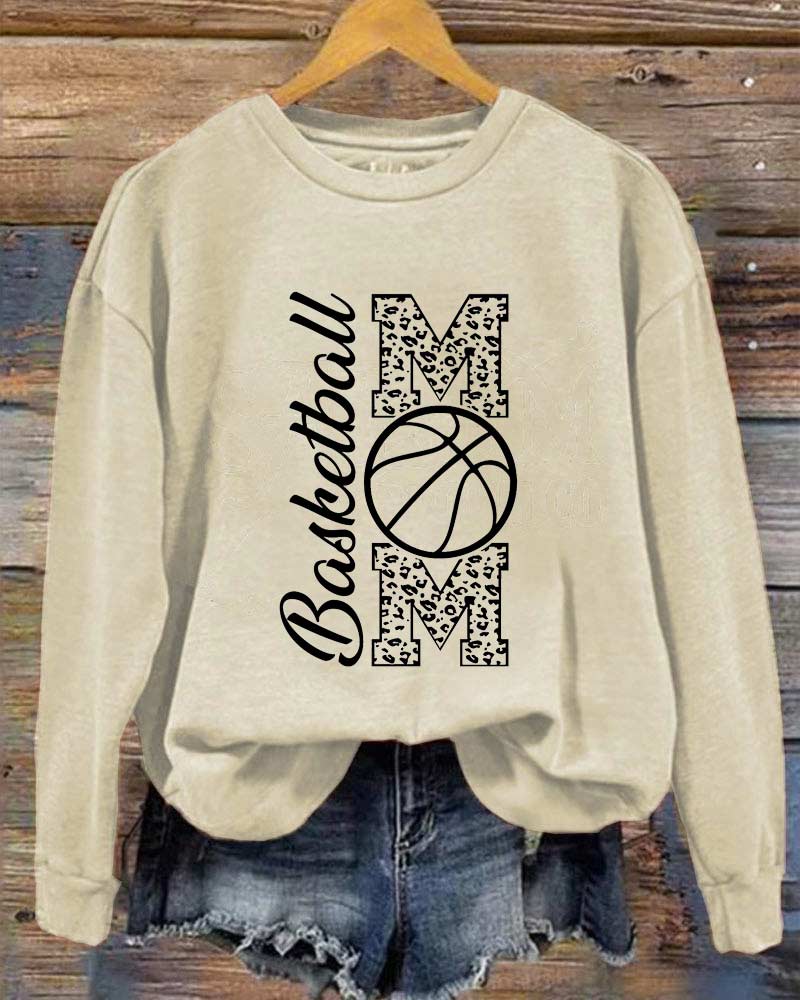Basketball Mom Printed Sweatshirt