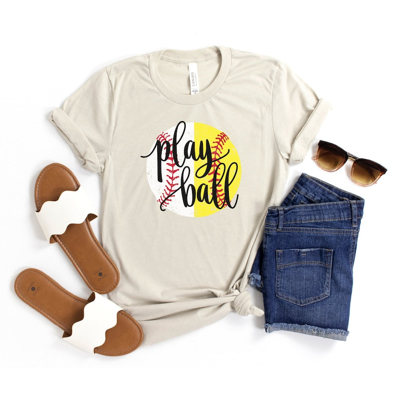 Play Baseball and Softball  T-Shirts