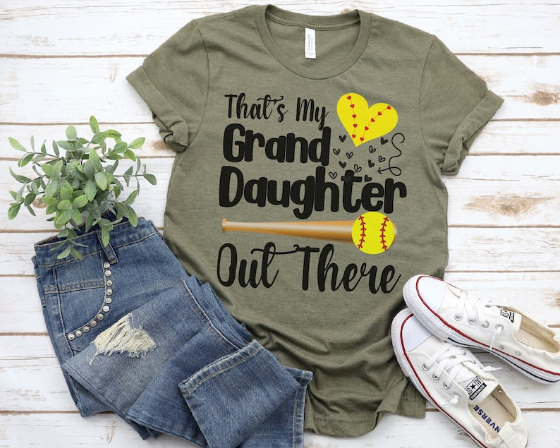 That's My Grand Daughter Softball T-shirt