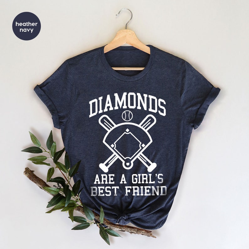 Diamonds Are A Girls Best Friend Softball T-shirt