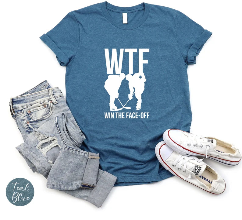 WTF Win The Face-off Hockey T-shirt