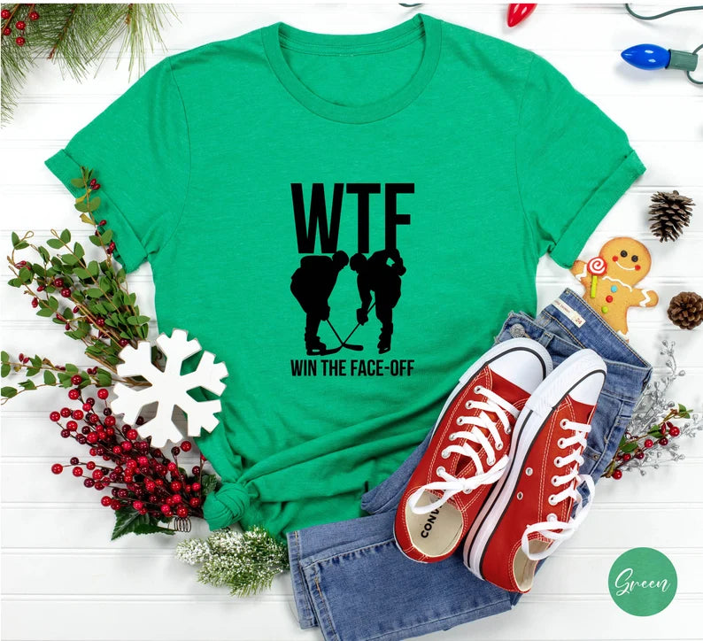 WTF Win The Face-off Hockey T-shirt