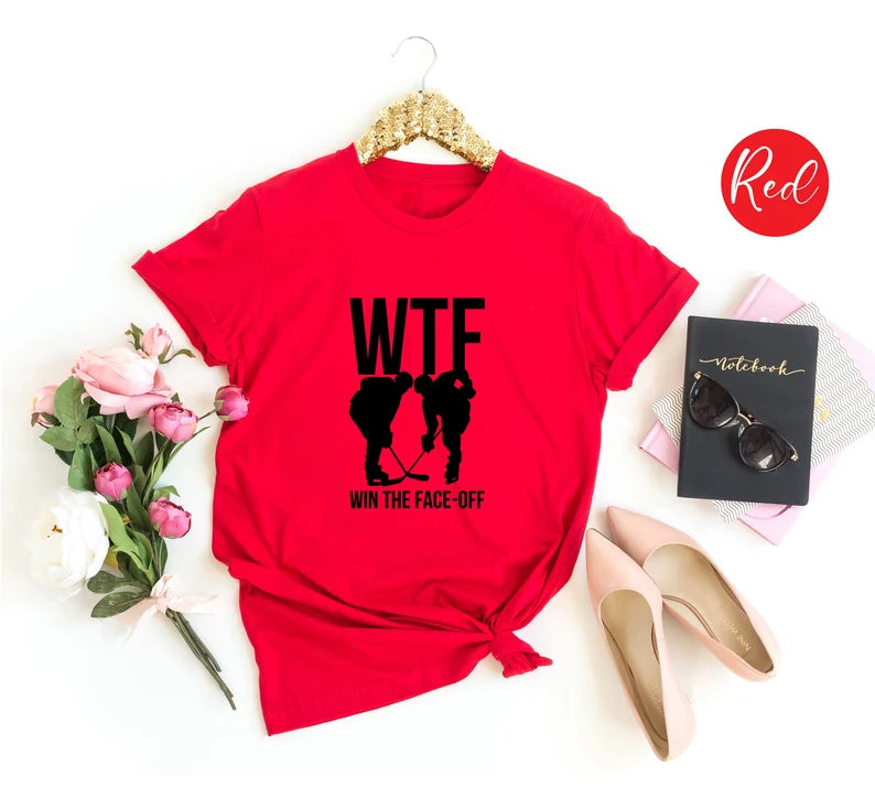 WTF Win The Face-off Hockey T-shirt
