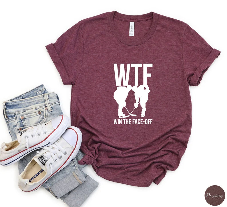 WTF Win The Face-off Hockey T-shirt
