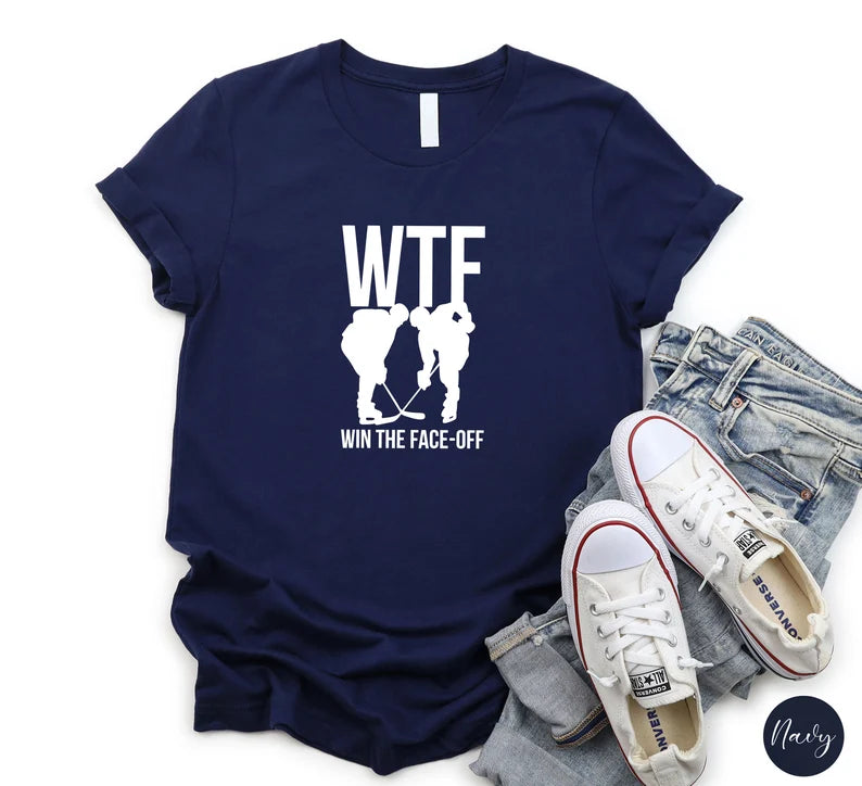 WTF Win The Face-off Hockey T-shirt