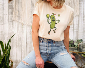 Pickle Playing Pickleball Player T-Shirt