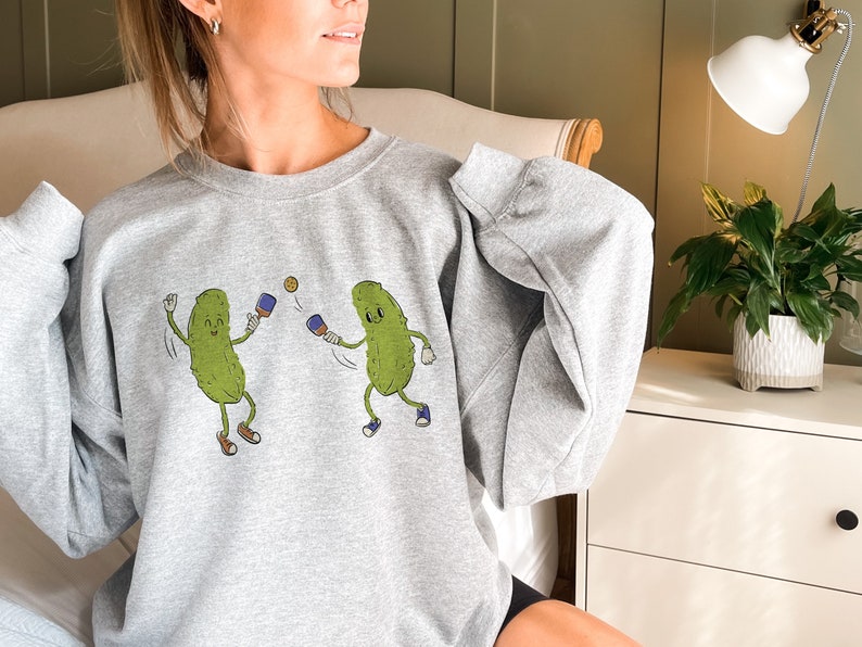 Pickle Playing Pickleball Player Sweatshirt