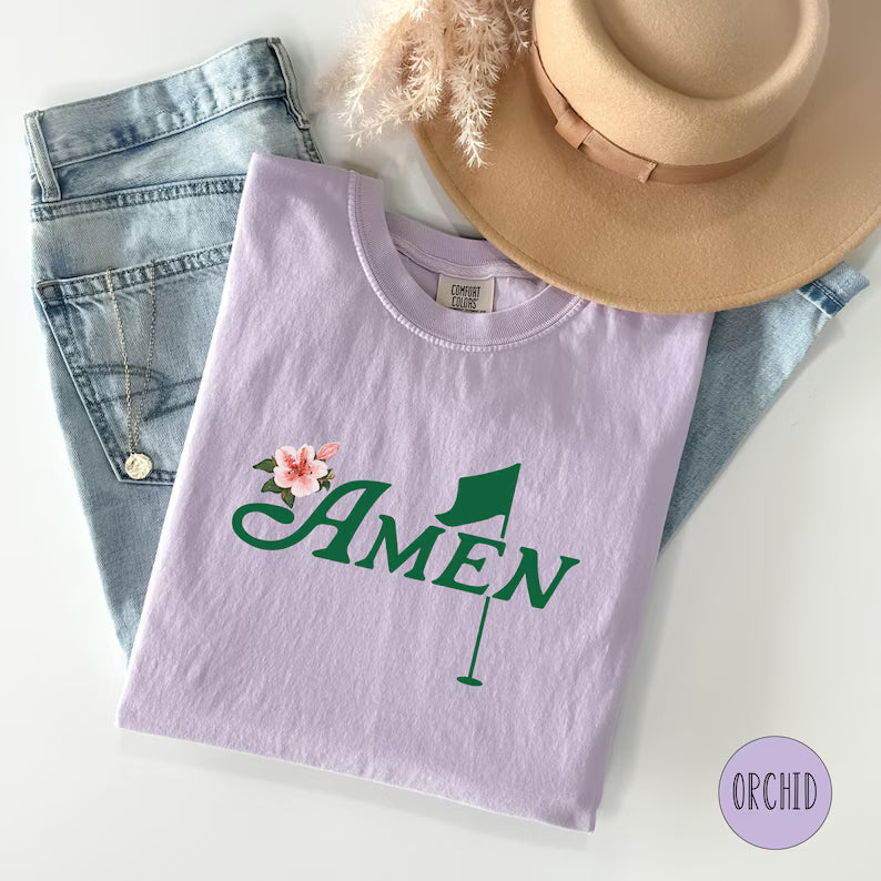 Golf Amen Azalea Pink Golf Tournament T-Shirt