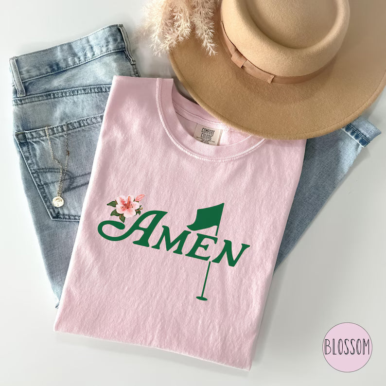 Golf Amen Azalea Pink Golf Tournament T-Shirt