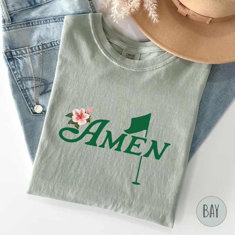 Golf Amen Azalea Pink Golf Tournament T-Shirt