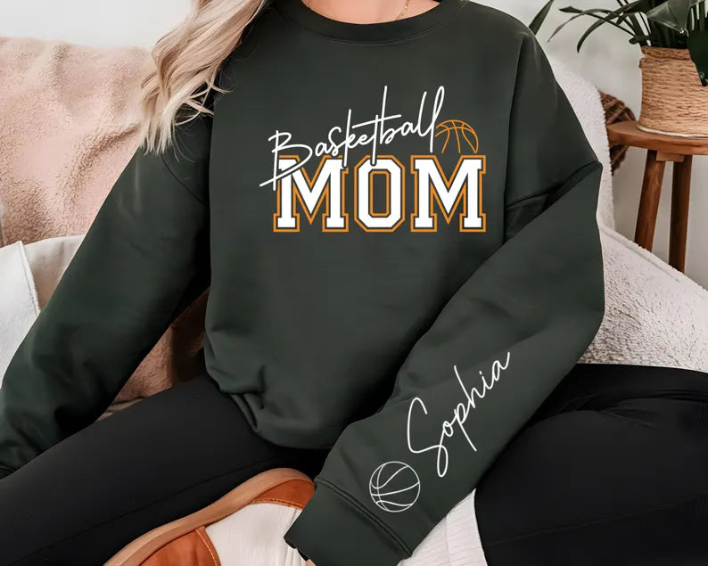 Custom Name Basketball Mom Sweatshirt
