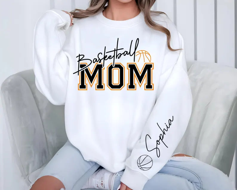 Custom Name Basketball Mom Sweatshirt