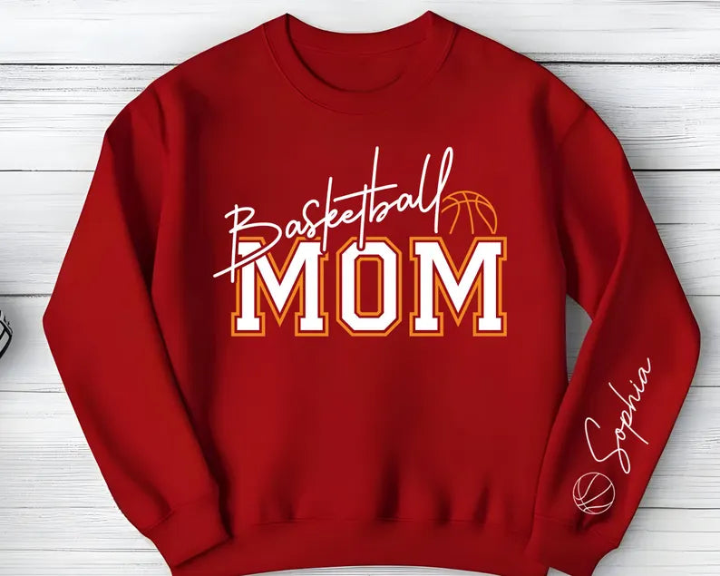 Custom Name Basketball Mom Sweatshirt