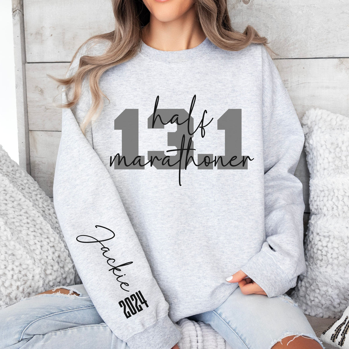 Personalization  Half-Marathon, 13.1 Marathon Runner Sweatshirt