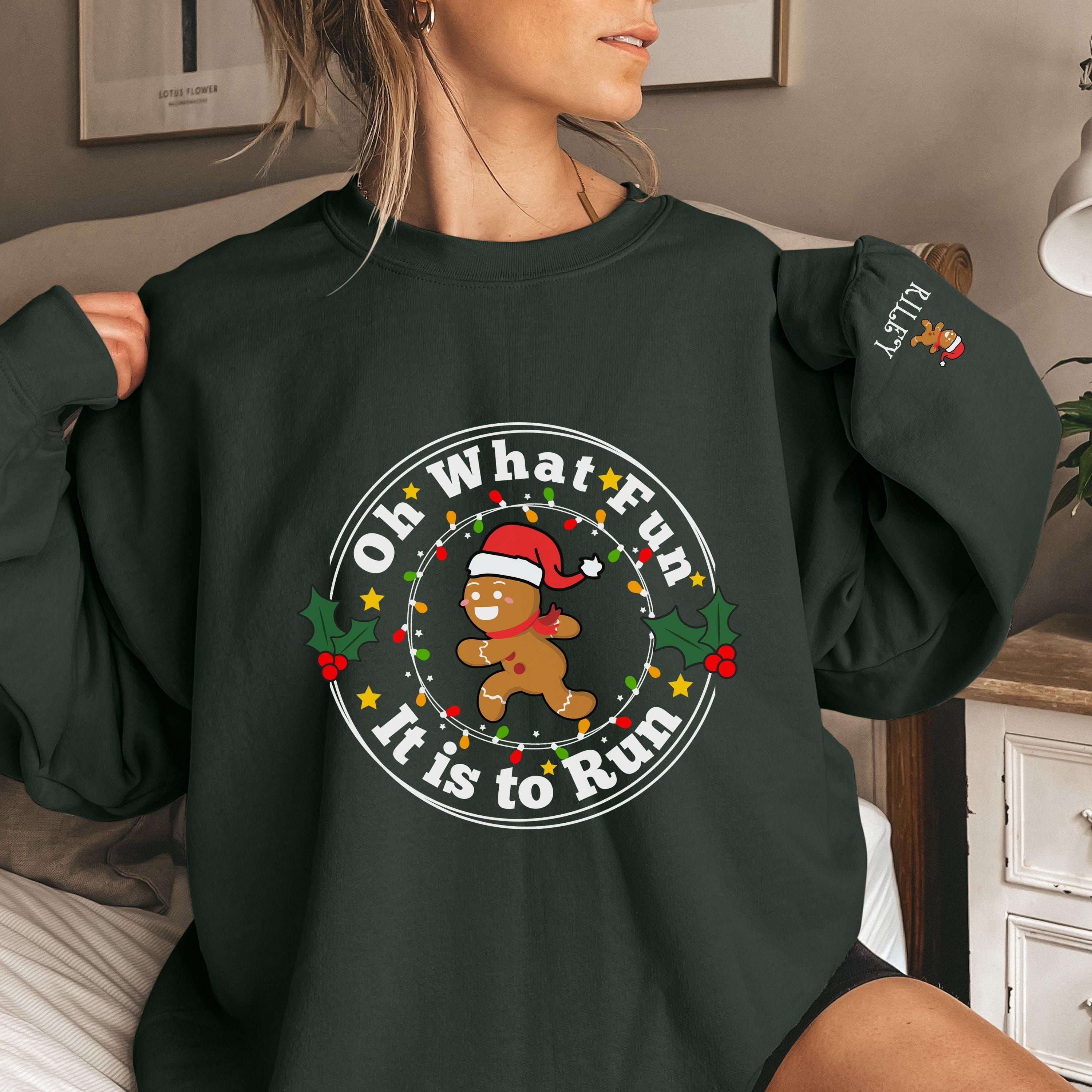 Custom Name Christmas Running Sweatshirt