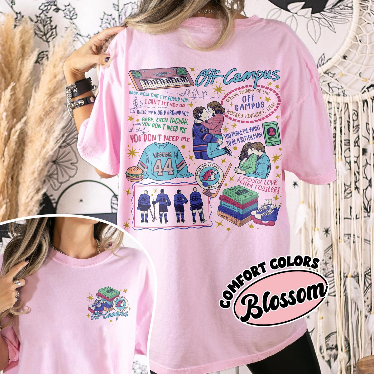 Comfort Colors Briar Hockey Shirt, Off-Campus，Campus Hockey, BookTok Romance T-Shirt