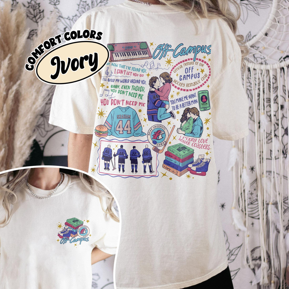 Comfort Colors Briar Hockey Shirt, Off-Campus，Campus Hockey, BookTok Romance T-Shirt