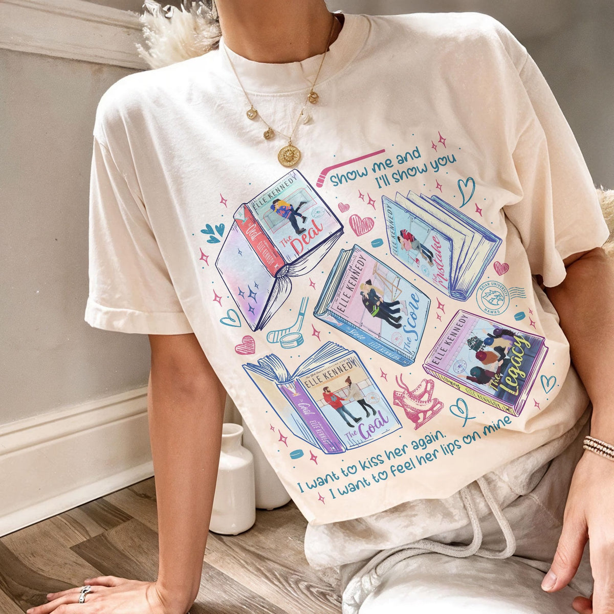 Off Campus Hockey Book Series Shirt, Graham & Hannah Romance Books TShirt, Show Me And I‘ll Show You, Elle Kennedy Fan Tee