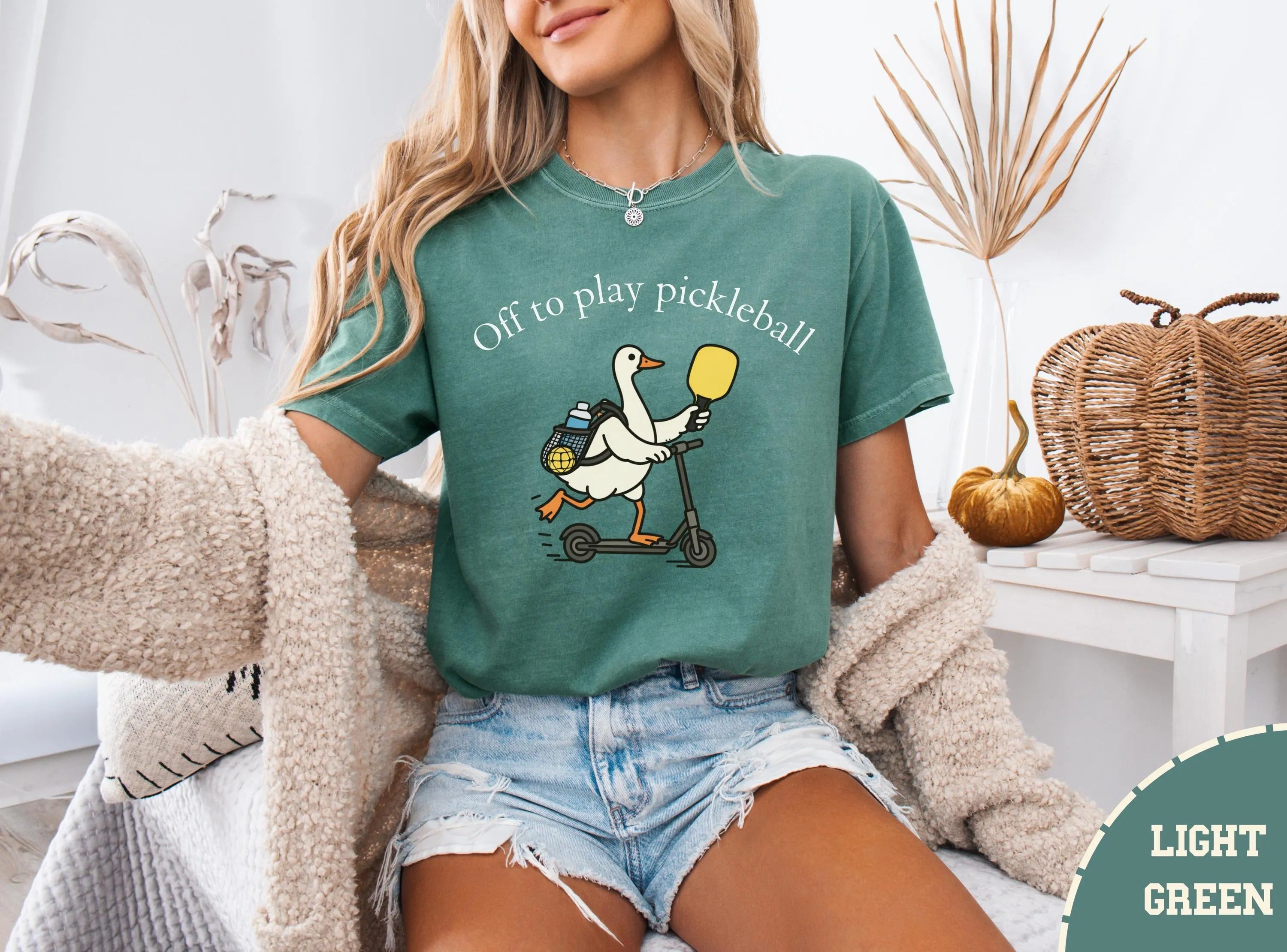 Comfort Colors Off To Play Pickleball Funny Goose Pickleball T-Shirt