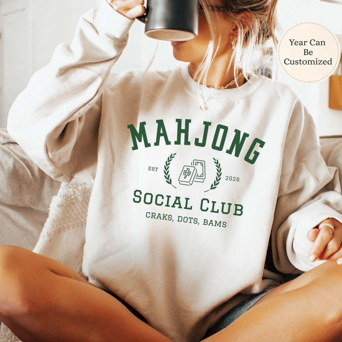 Mahjong Social Club Sweatshirt - Cozy, Classic, and Perfect for Game Night