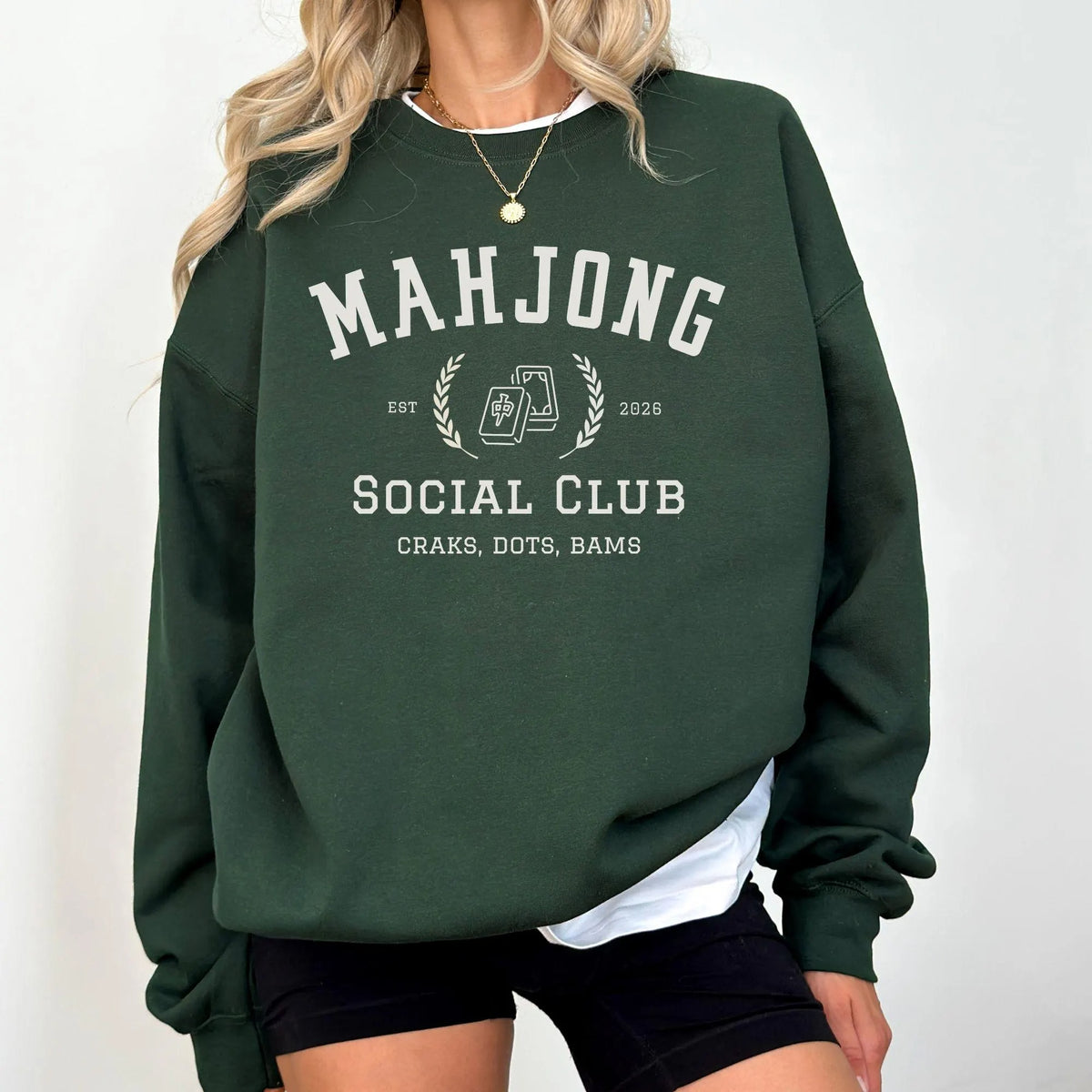 Mahjong Social Club Sweatshirt - Cozy, Classic, and Perfect for Game Night