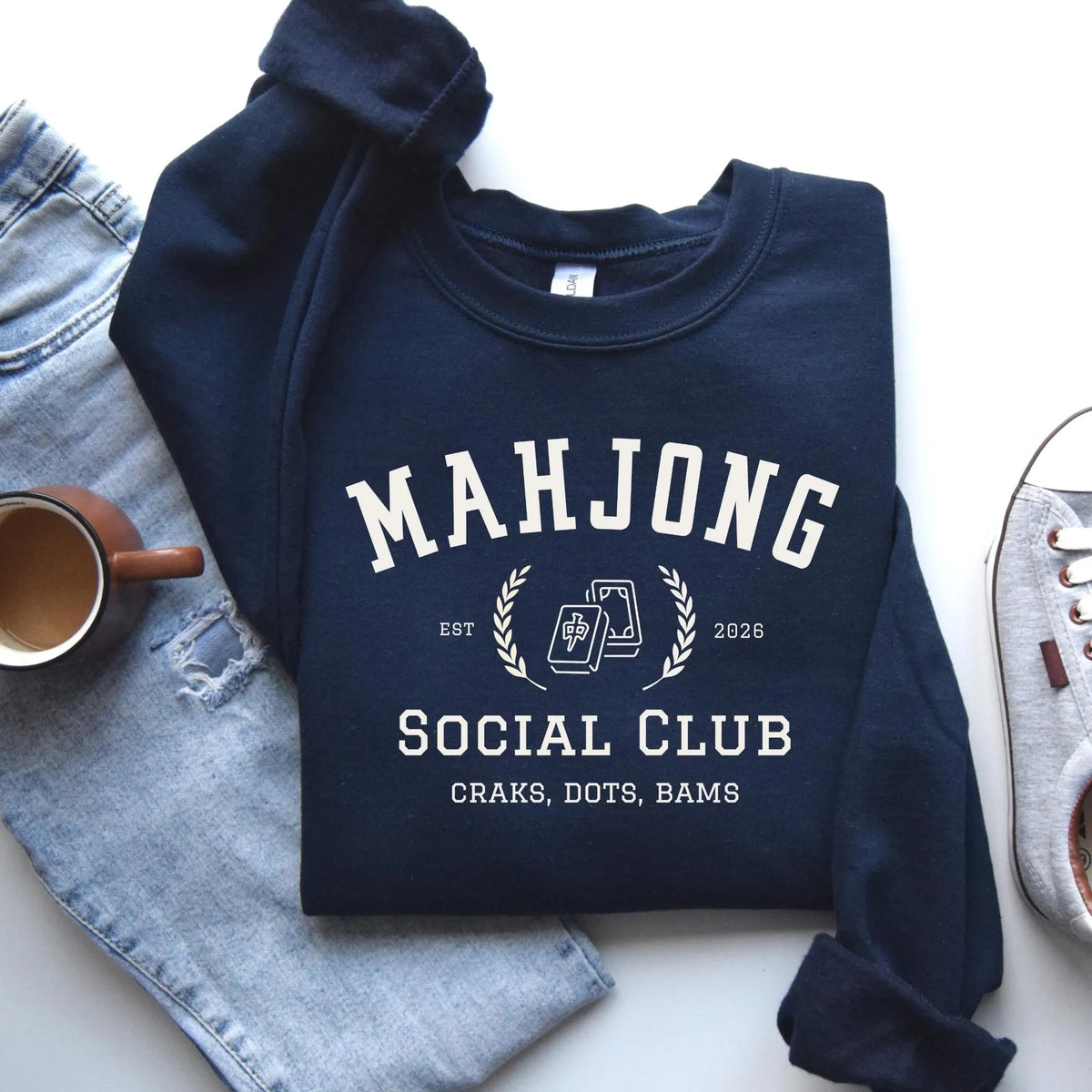 Mahjong Social Club Sweatshirt - Cozy, Classic, and Perfect for Game Night