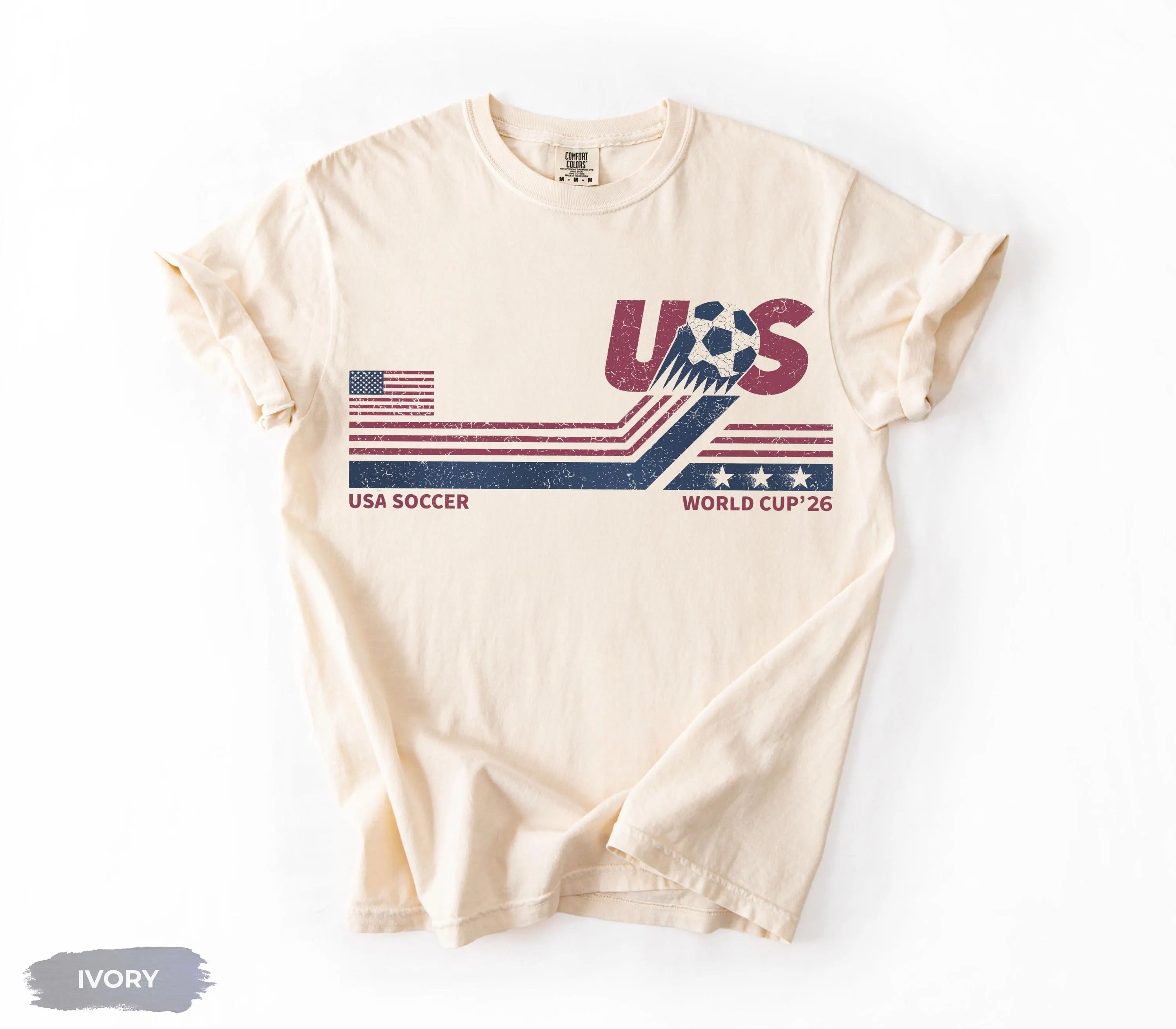 USA Soccer World Vintage Comfort Color T-shirt