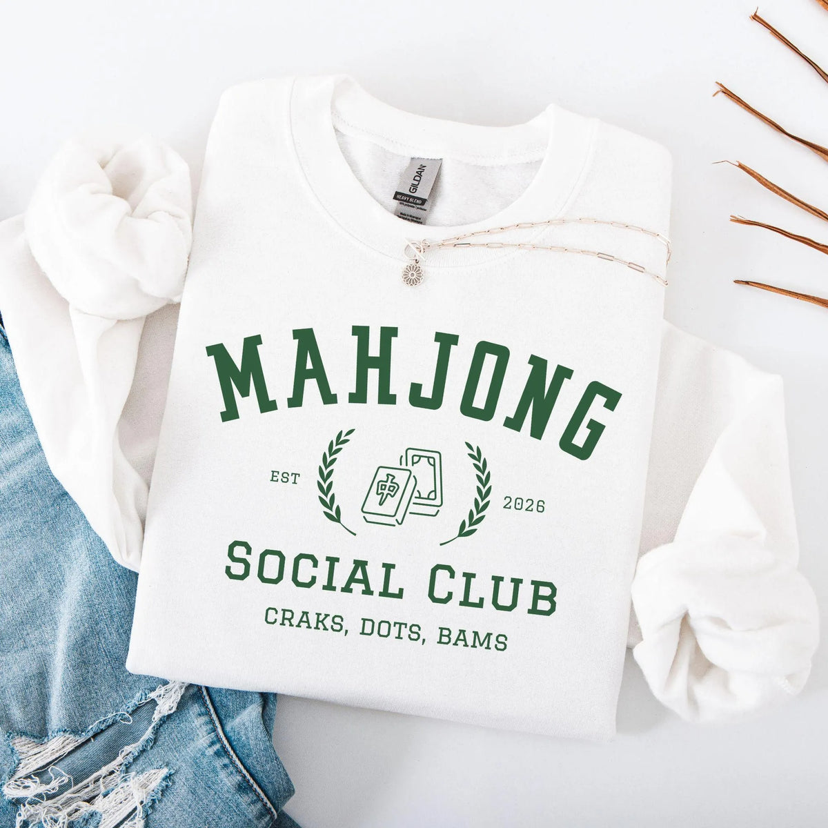 Mahjong Social Club Sweatshirt - Cozy, Classic, and Perfect for Game Night