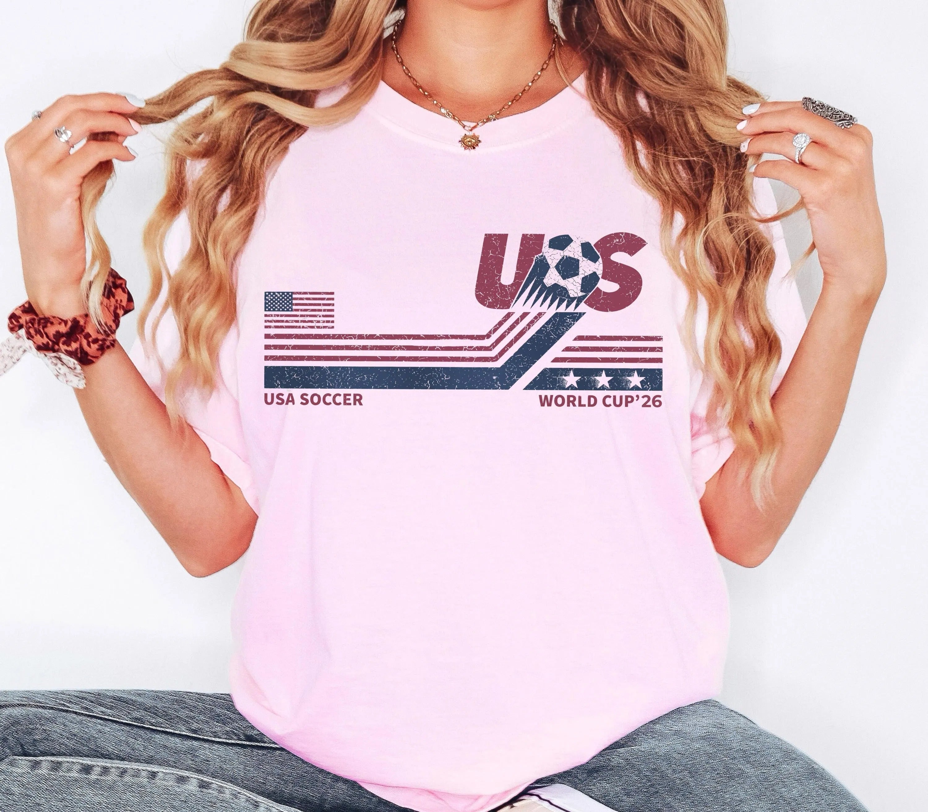 USA Soccer World Vintage Comfort Color T-shirt