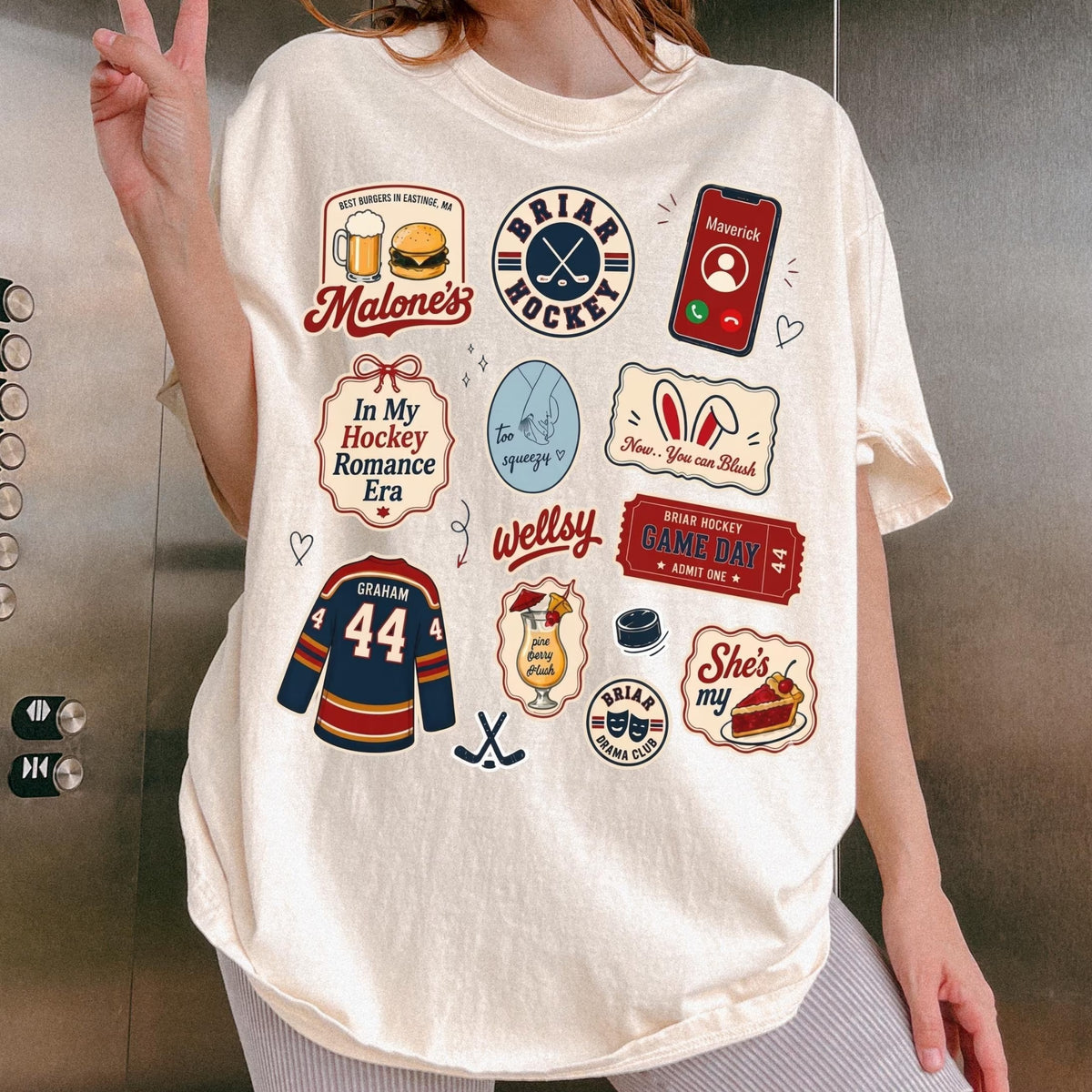 Comfort Colors Briar Hockey Shirt, Off-Campus£¬Campus Hockey, BookTok Romance T-Shirt
