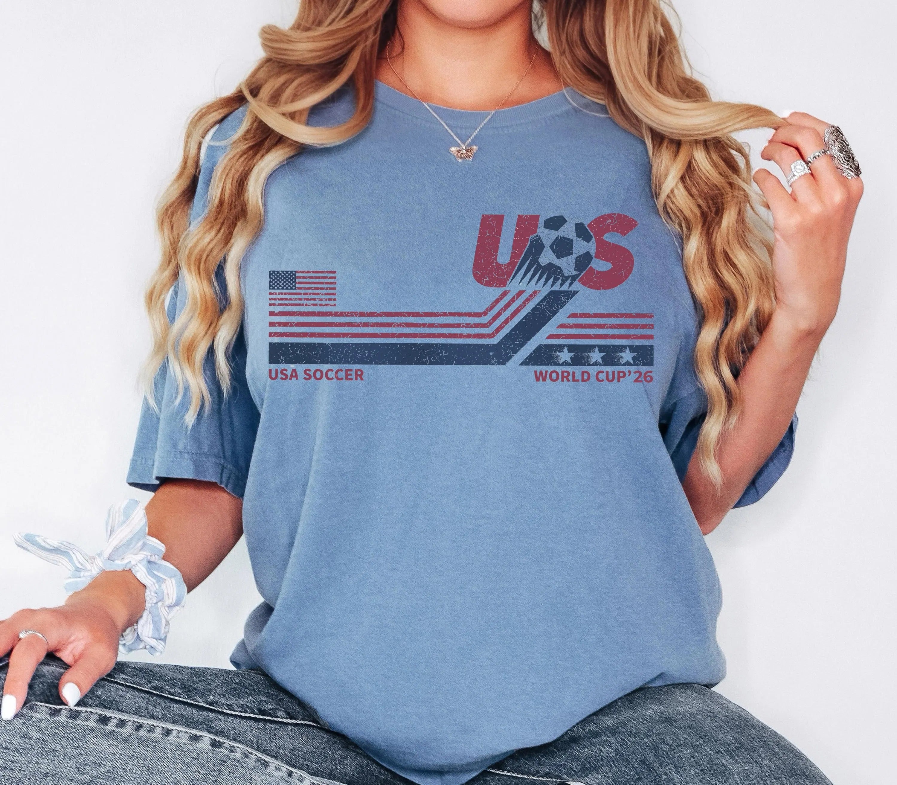 USA Soccer World Vintage Comfort Color T-shirt