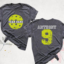 Pickleball Game Day T-shirt,Personalized Name and Number Pickleball Team
