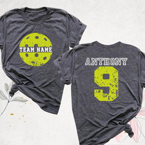 Pickleball Game Day T-shirt,Personalized Name and Number Pickleball Team
