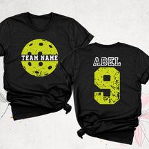 Pickleball Game Day T-shirt,Personalized Name and Number Pickleball Team
