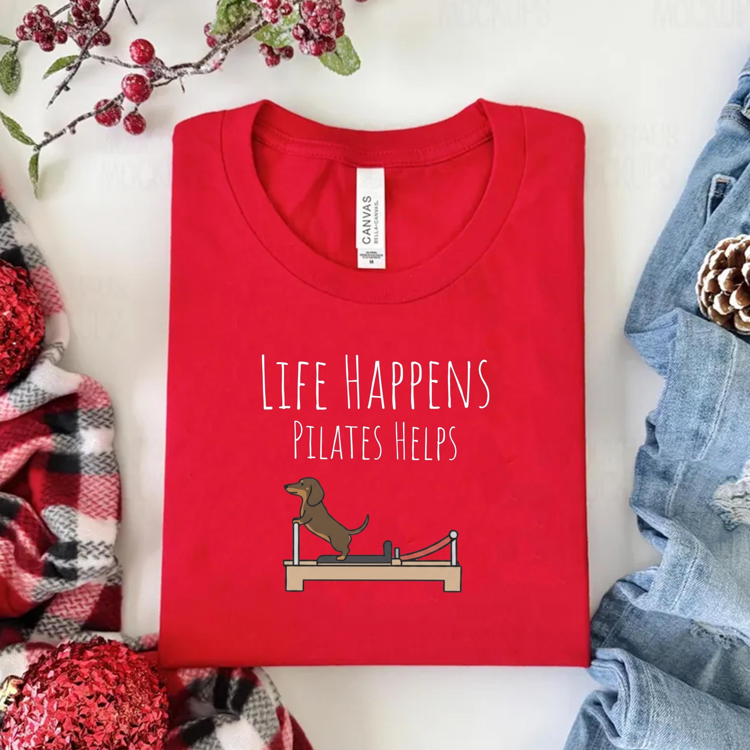Comfort Colors Life Happens Pilates Helps T-shirt