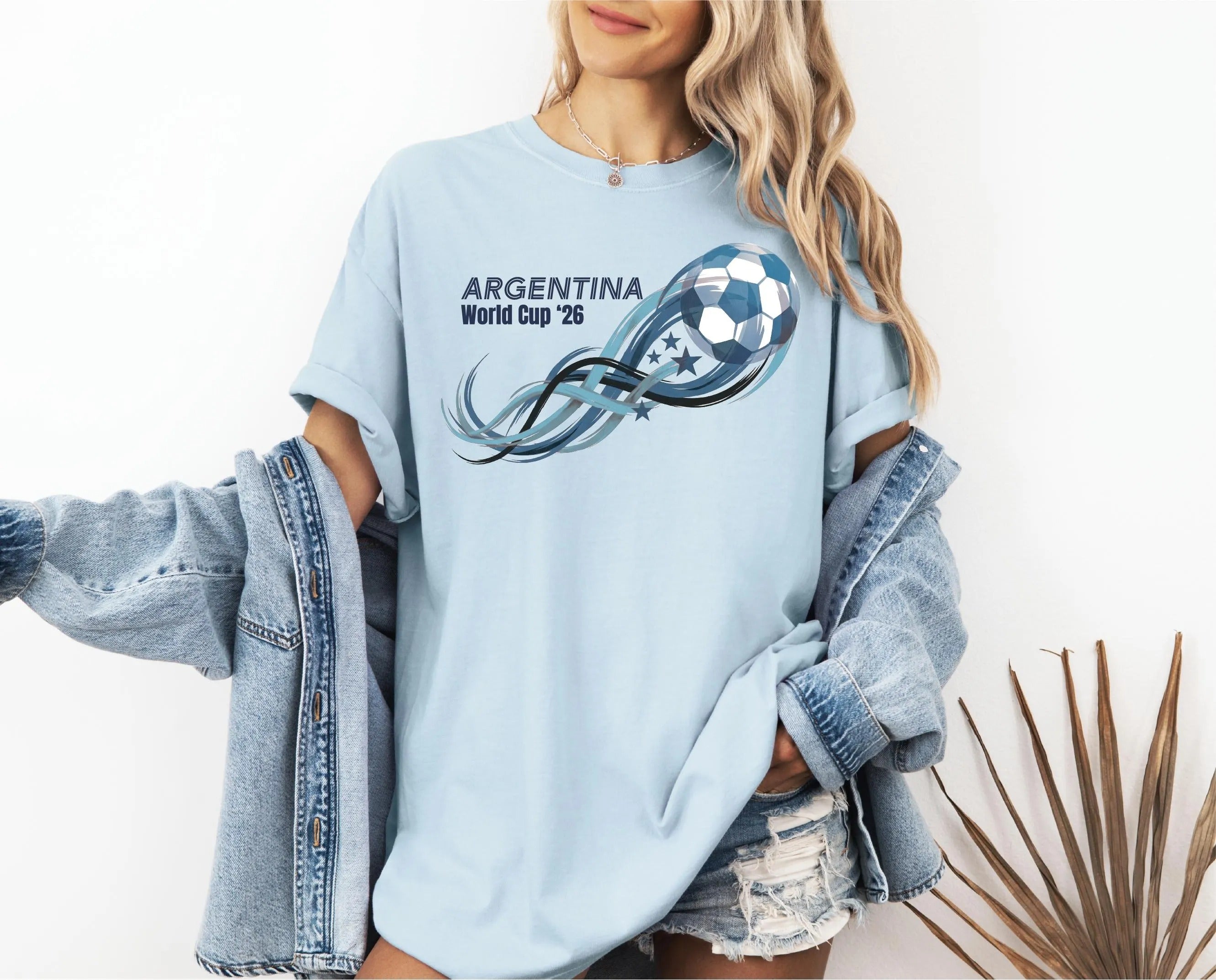Comfort ColorsSoccer Cup Shirt, USA Argentina Germany Portugal Soccer , Football Fan , Game Day  T-shirt（副本）