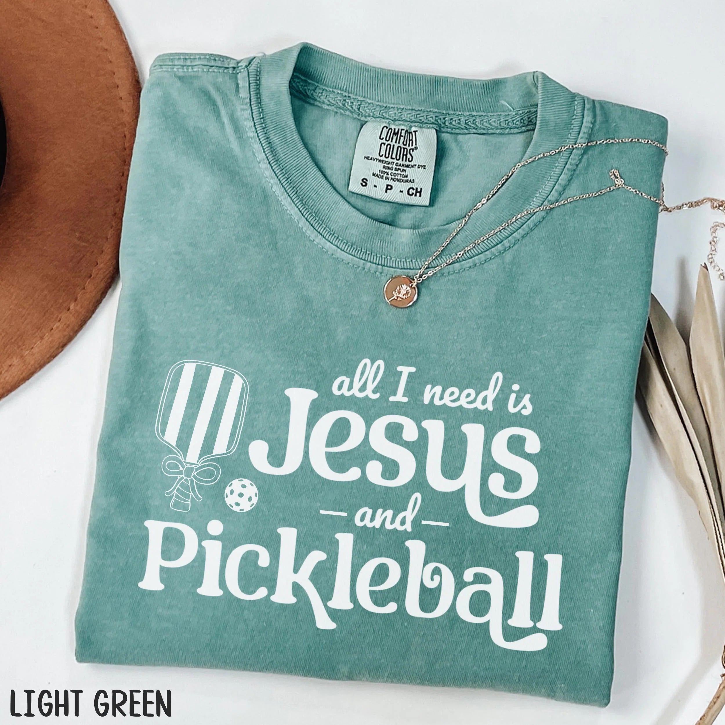 Comfort Colors All I Need Is Jesus And Pickleball T-shirt