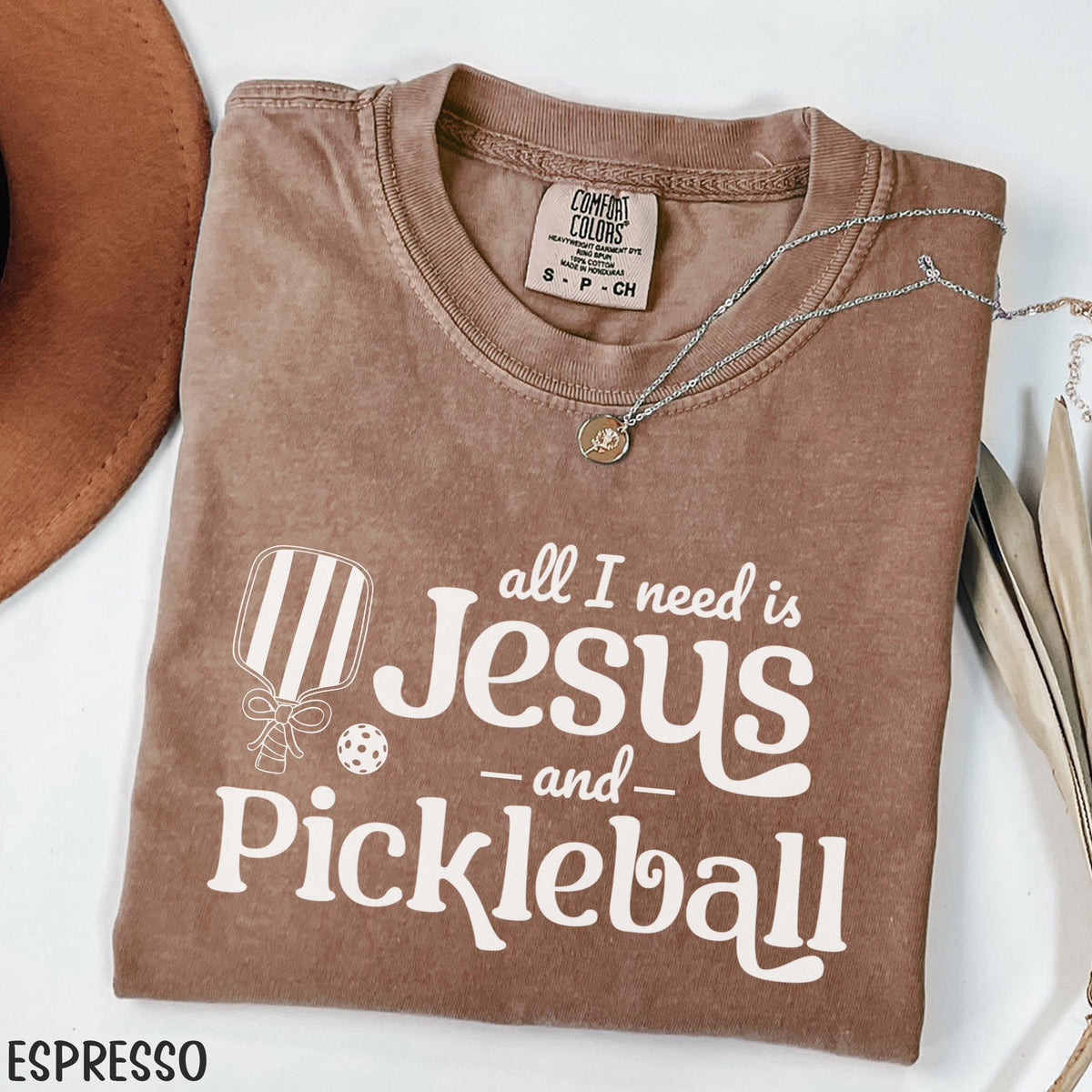 Comfort Colors All I Need Is Jesus And Pickleball T-shirt