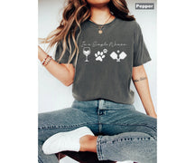 Comfort Colors I'm a Simple Woman Pickleball Shirt, Wine Dog Pickleball T-shirt